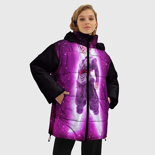 Женская зимняя куртка Супер Сайян Super Saiyan / 3D-Черный – фото 3