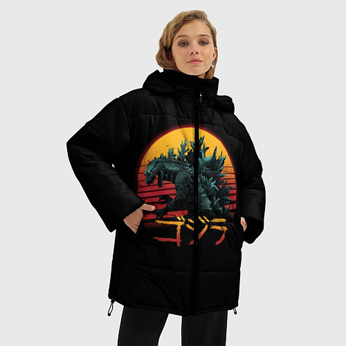 Женская зимняя куртка GODZILLA / 3D-Черный – фото 3
