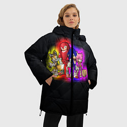 Куртка зимняя женская Соник и команда, цвет: 3D-черный — фото 2