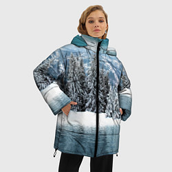 Куртка зимняя женская Зимний лес, цвет: 3D-черный — фото 2