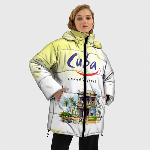 Женская зимняя куртка Куба / 3D-Черный – фото 3