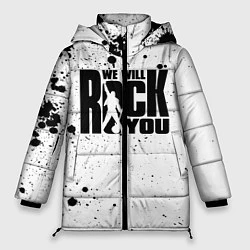 Куртка зимняя женская Queen - We Will Rock You, цвет: 3D-светло-серый