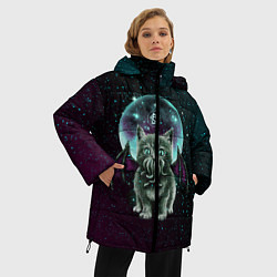 Куртка зимняя женская КОТ КТУЛХУ, цвет: 3D-черный — фото 2