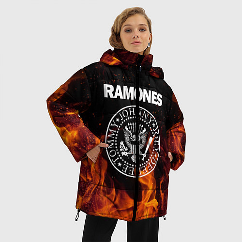 Женская зимняя куртка Ramones / 3D-Черный – фото 3