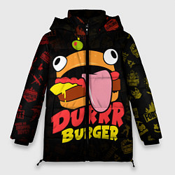 Куртка зимняя женская Fortnite Durrr Burger, цвет: 3D-черный