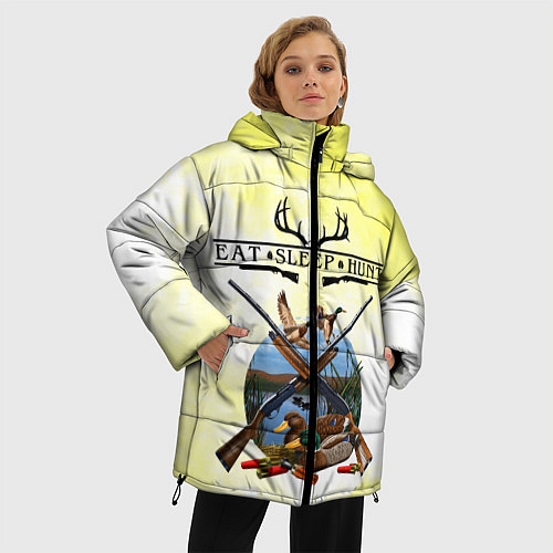 Женская зимняя куртка Охота / 3D-Черный – фото 3