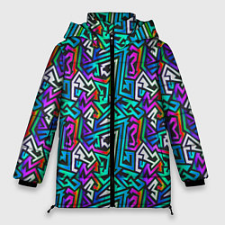 Куртка зимняя женская ГРАФФИТИ, цвет: 3D-черный