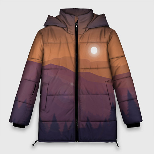 Женская зимняя куртка Горы / 3D-Красный – фото 1