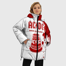 Куртка зимняя женская ACDC Back in Black, цвет: 3D-красный — фото 2