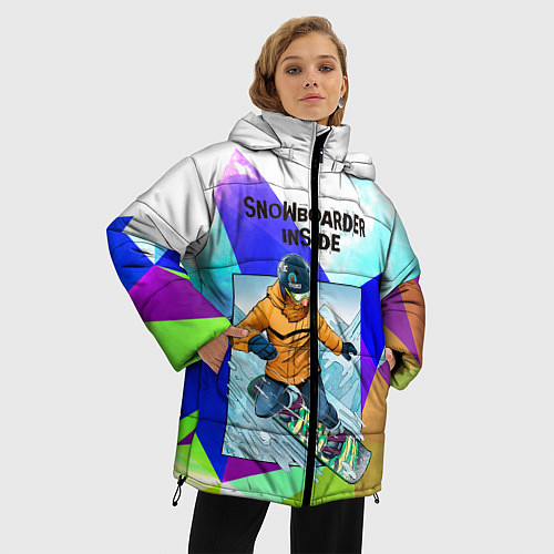 Женская зимняя куртка Сноуборд / 3D-Черный – фото 3