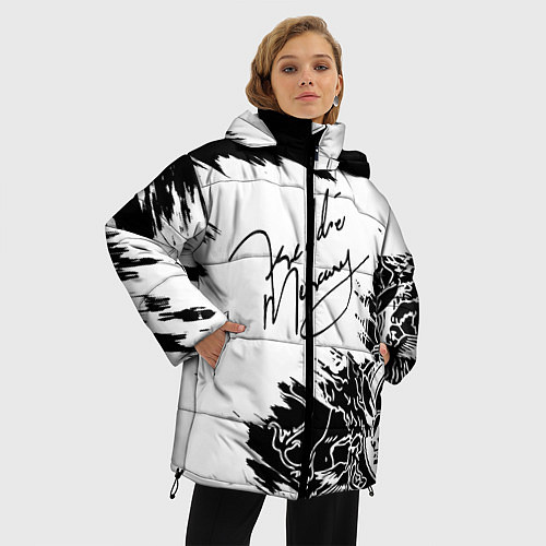 Женская зимняя куртка Автограф Фредди Меркьюри / 3D-Черный – фото 3