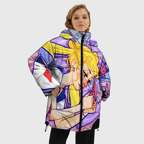 Женская зимняя куртка СЕЙЛОР МУН / 3D-Светло-серый – фото 3