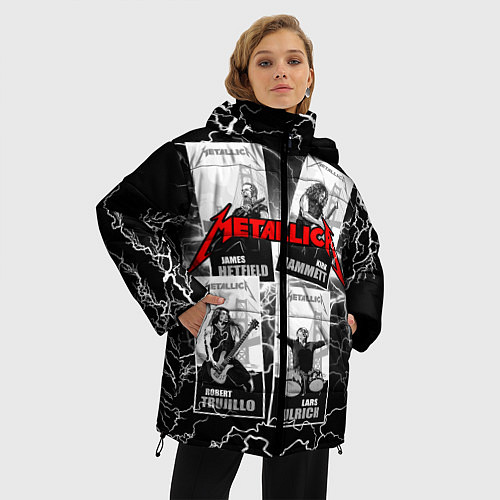 Женская зимняя куртка Metallica / 3D-Черный – фото 3
