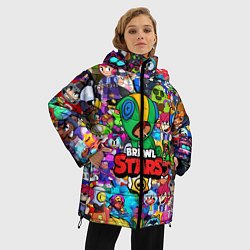 Куртка зимняя женская BRAWL STARS LEON, цвет: 3D-красный — фото 2