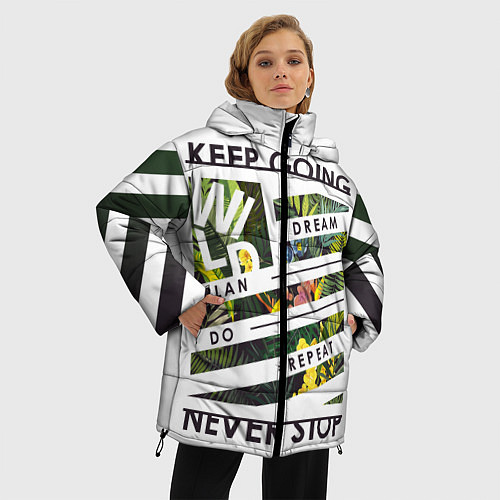 Женская зимняя куртка Off-White: Keep Going / 3D-Черный – фото 3