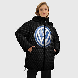 Куртка зимняя женская Volkswagen Logo, цвет: 3D-светло-серый — фото 2