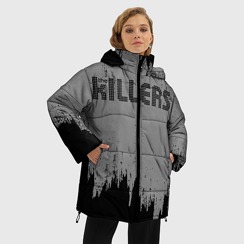 Женская зимняя куртка The Killers Logo / 3D-Черный – фото 3