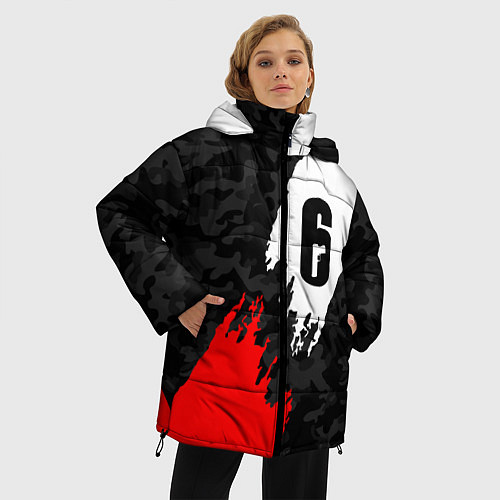 Женская зимняя куртка RAINBOW SIX SIEGE / 3D-Красный – фото 3
