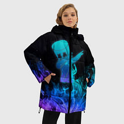 Куртка зимняя женская Marshmello Fortnite, цвет: 3D-черный — фото 2