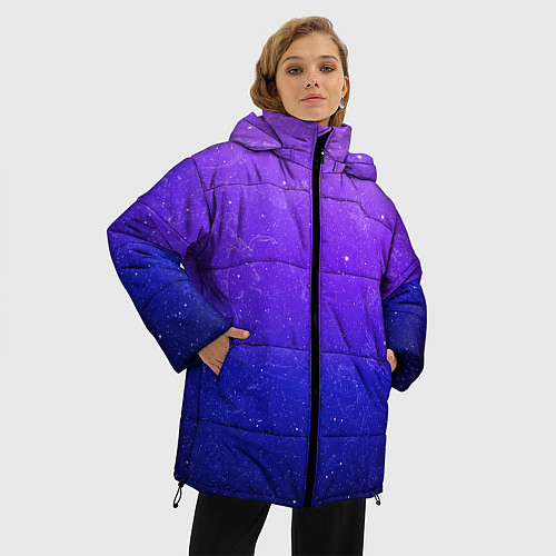 Женская зимняя куртка Звёздное небо / 3D-Черный – фото 3