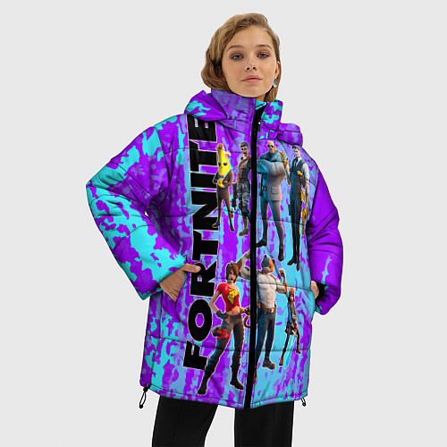 Женская зимняя куртка Fortnite / 3D-Черный – фото 3