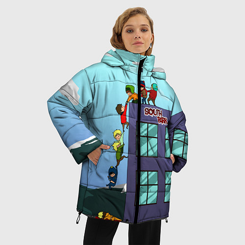 Женская зимняя куртка Южный парк / 3D-Черный – фото 3