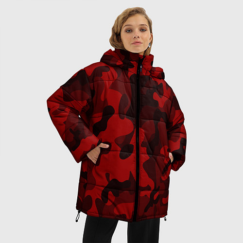 Женская зимняя куртка RED MILITARY / 3D-Красный – фото 3