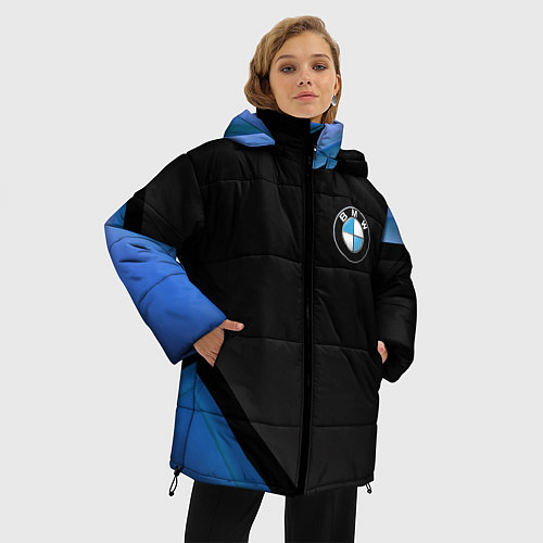 Женская зимняя куртка BMW / 3D-Черный – фото 3