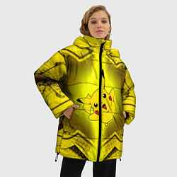 Куртка зимняя женская Пикачу Oko, цвет: 3D-черный — фото 2