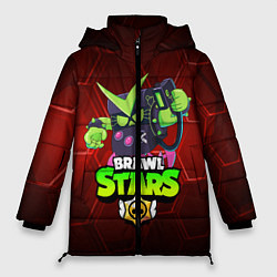 Куртка зимняя женская BRAWL STARS VIRUS 8-BIT, цвет: 3D-черный