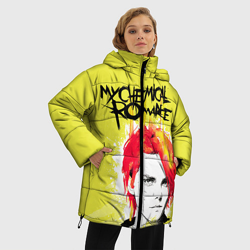 Женская зимняя куртка My Chemical Romance / 3D-Черный – фото 3