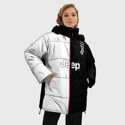 Женская зимняя куртка Форма Ronaldo / 3D-Черный – фото 3