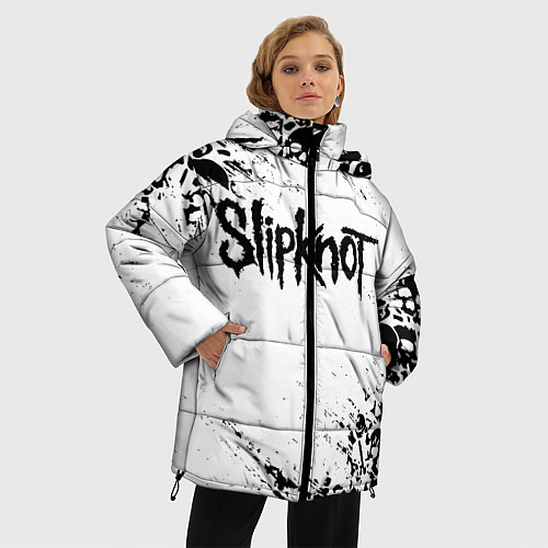 Женская зимняя куртка SLIPKNOT / 3D-Черный – фото 3