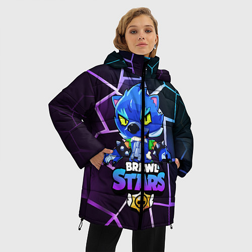 Женская зимняя куртка BRAWL STARS LEON / 3D-Черный – фото 3