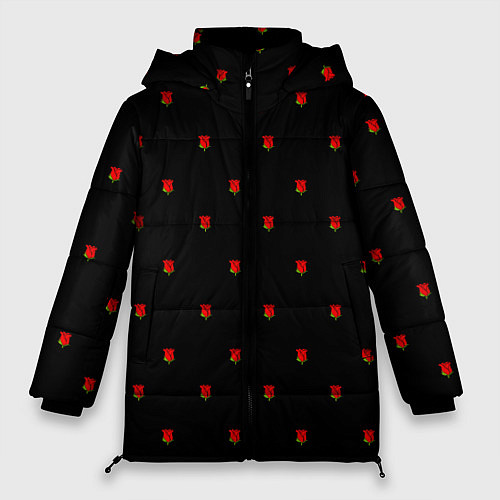 Женская зимняя куртка РОЗЫ / 3D-Красный – фото 1