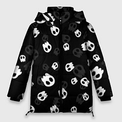 Куртка зимняя женская НЕОНОВЫЕ ЧЕРЕПА, цвет: 3D-черный