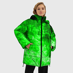 Куртка зимняя женская ОГОНЬ GREEN NEON, цвет: 3D-черный — фото 2