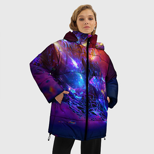Женская зимняя куртка SPACE ABSTRACT / 3D-Черный – фото 3