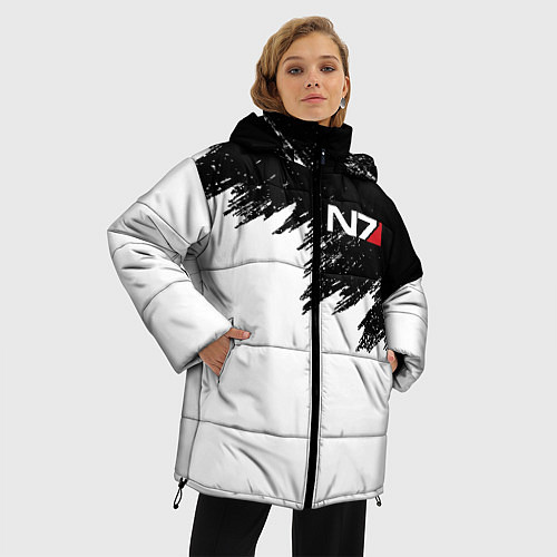 Женская зимняя куртка MASS EFFECT N7 / 3D-Черный – фото 3
