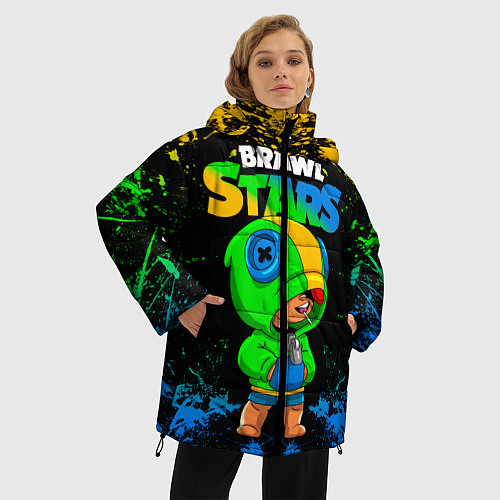 Женская зимняя куртка Leon Brawl Stars / 3D-Черный – фото 3