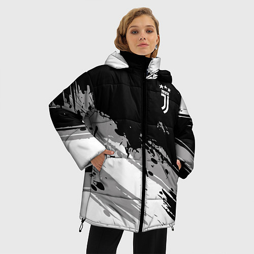 Женская зимняя куртка Juventus F C / 3D-Черный – фото 3