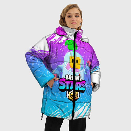 Женская зимняя куртка BRAWL STARS SPROUT / 3D-Черный – фото 3