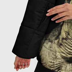 Куртка зимняя женская Динозавр T-Rex, цвет: 3D-черный — фото 2