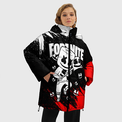 Женская зимняя куртка FORTNITE x MARSHMELLO / 3D-Черный – фото 3