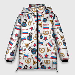 Куртка зимняя женская РОССИЯ УЗОР, цвет: 3D-светло-серый
