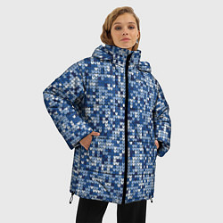 Куртка зимняя женская ВЯЗАНЫЙ КАМУФЛЯЖ, цвет: 3D-светло-серый — фото 2