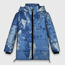 Куртка зимняя женская КАМУФЛЯЖ BLUE, цвет: 3D-черный