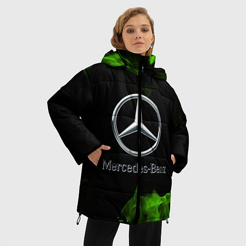 Женская зимняя куртка Mercedes / 3D-Черный – фото 3