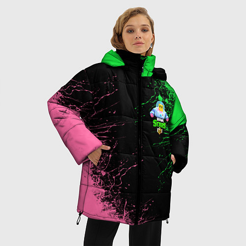 Женская зимняя куртка BRAWL STARS SPROUT / 3D-Черный – фото 3