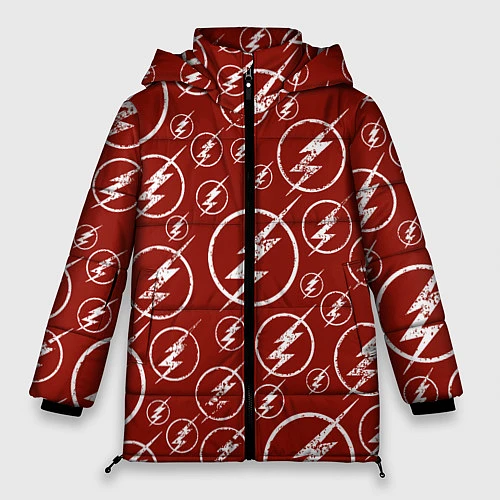 Женская зимняя куртка The Flash Logo Pattern / 3D-Светло-серый – фото 1